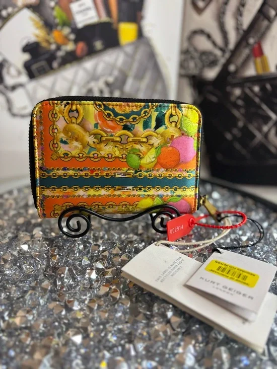 Kurt Geiger RARE London Small Scarf Print Wallet NWT - Picture 8 of 15
